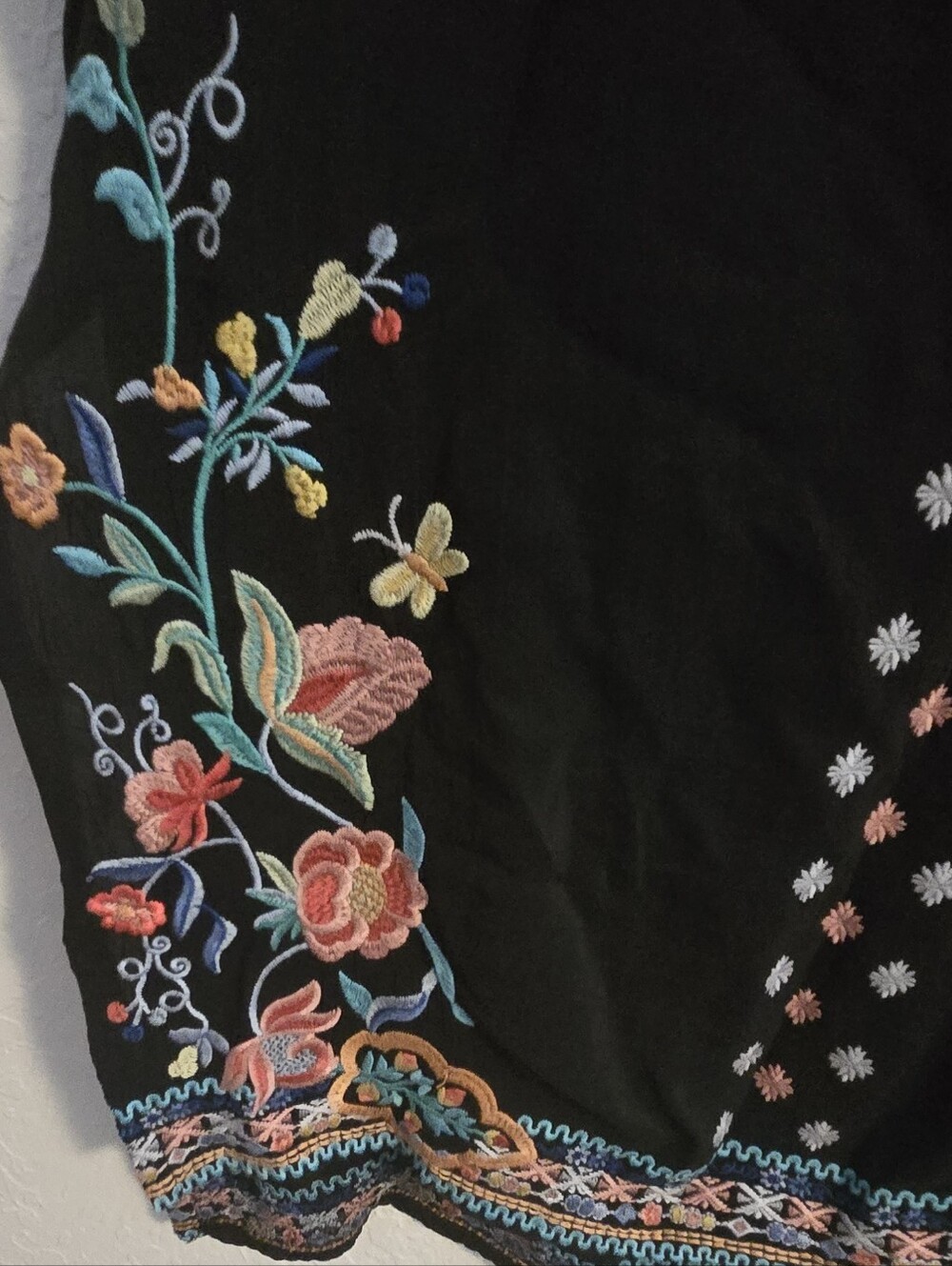 Johnny Was Embroidered Peacock Tunic Top | XL | Boho Festival Cottagecore - Picture 4 of 5
